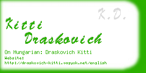 kitti draskovich business card